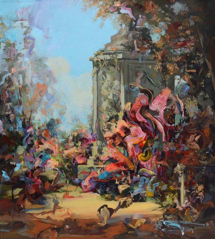 Abstract painting inpsired the rococo period by Dairo vargas
